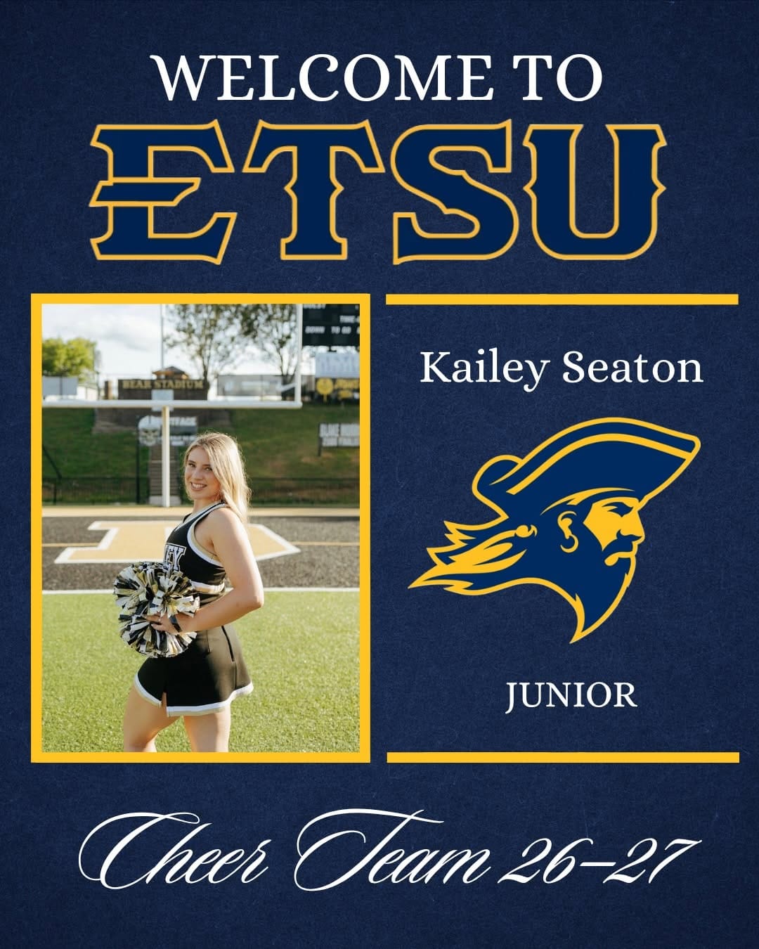Post 2 by ETSU Cheerleading on Instagram (carousel)
