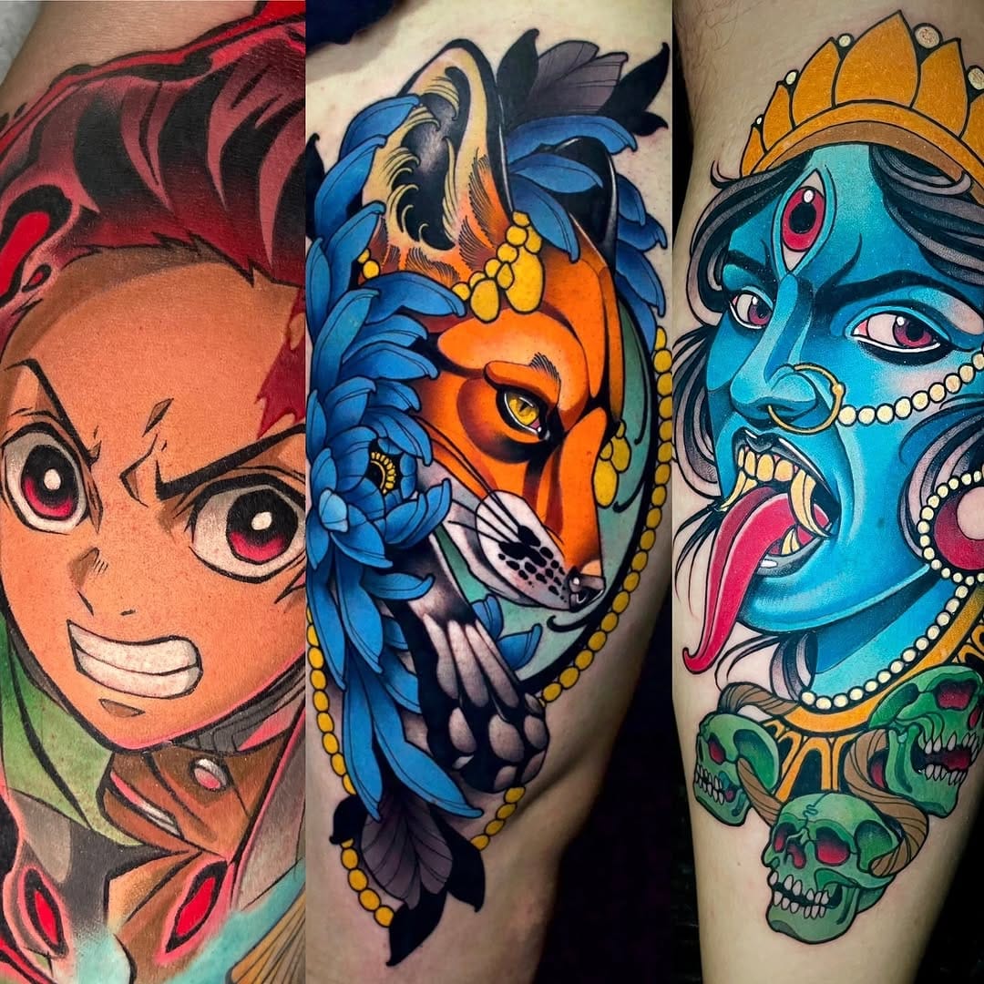 Post 10 by Neo Traditional & Anime Tattoos on Instagram (carousel)