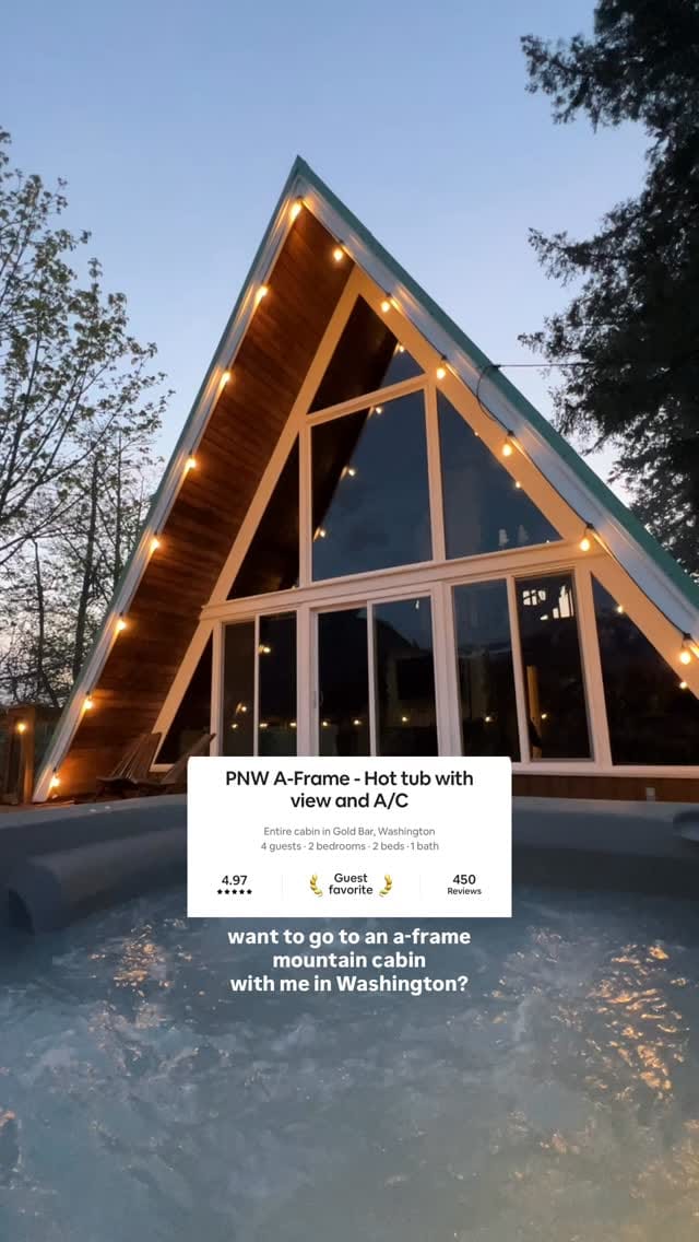 Post 5 by STAY PNW | Cabin Rentals in Washington State on Instagram (video)