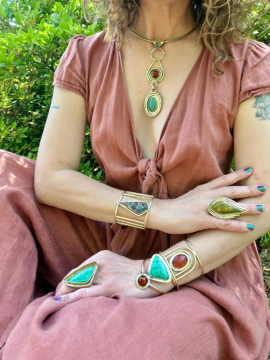 Post 4 by Fossil & Hide | Handmade Jewelry on Instagram (carousel)