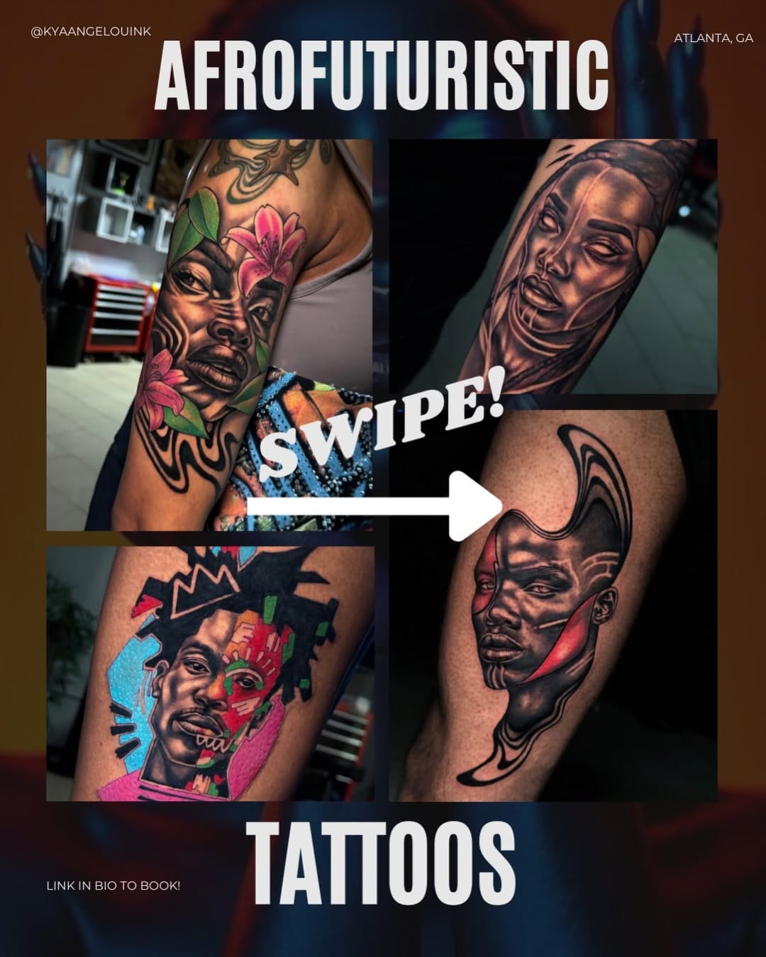 Post 6 by Kya Angelou Tattoos on Instagram (carousel)