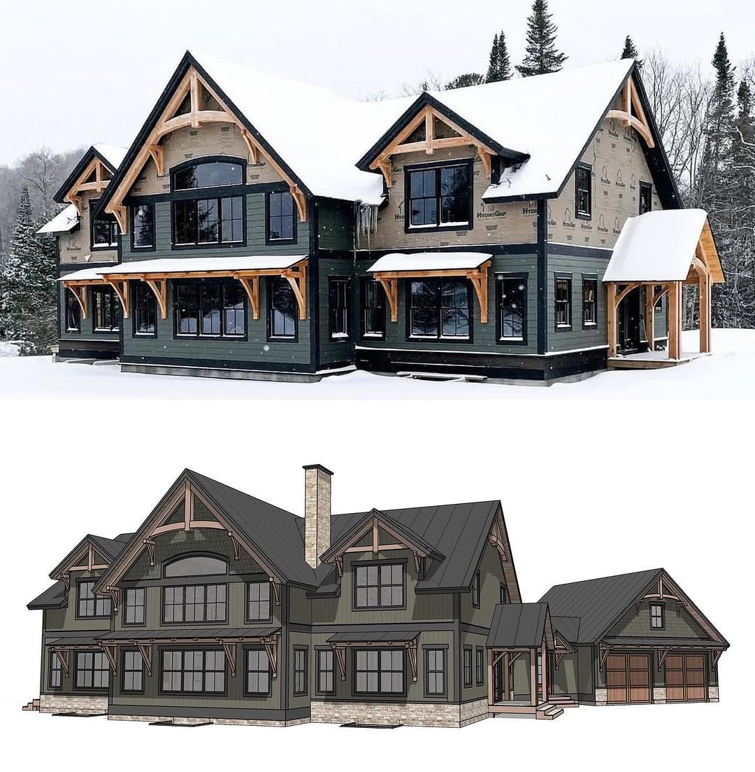 Post 8 by Timberworks Design - Timber Frame Architecture on Instagram (carousel)