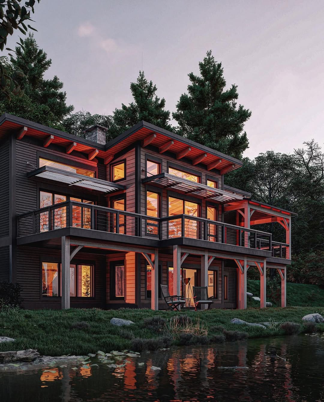 Post 10 by Timberworks Design - Timber Frame Architecture on Instagram (carousel)