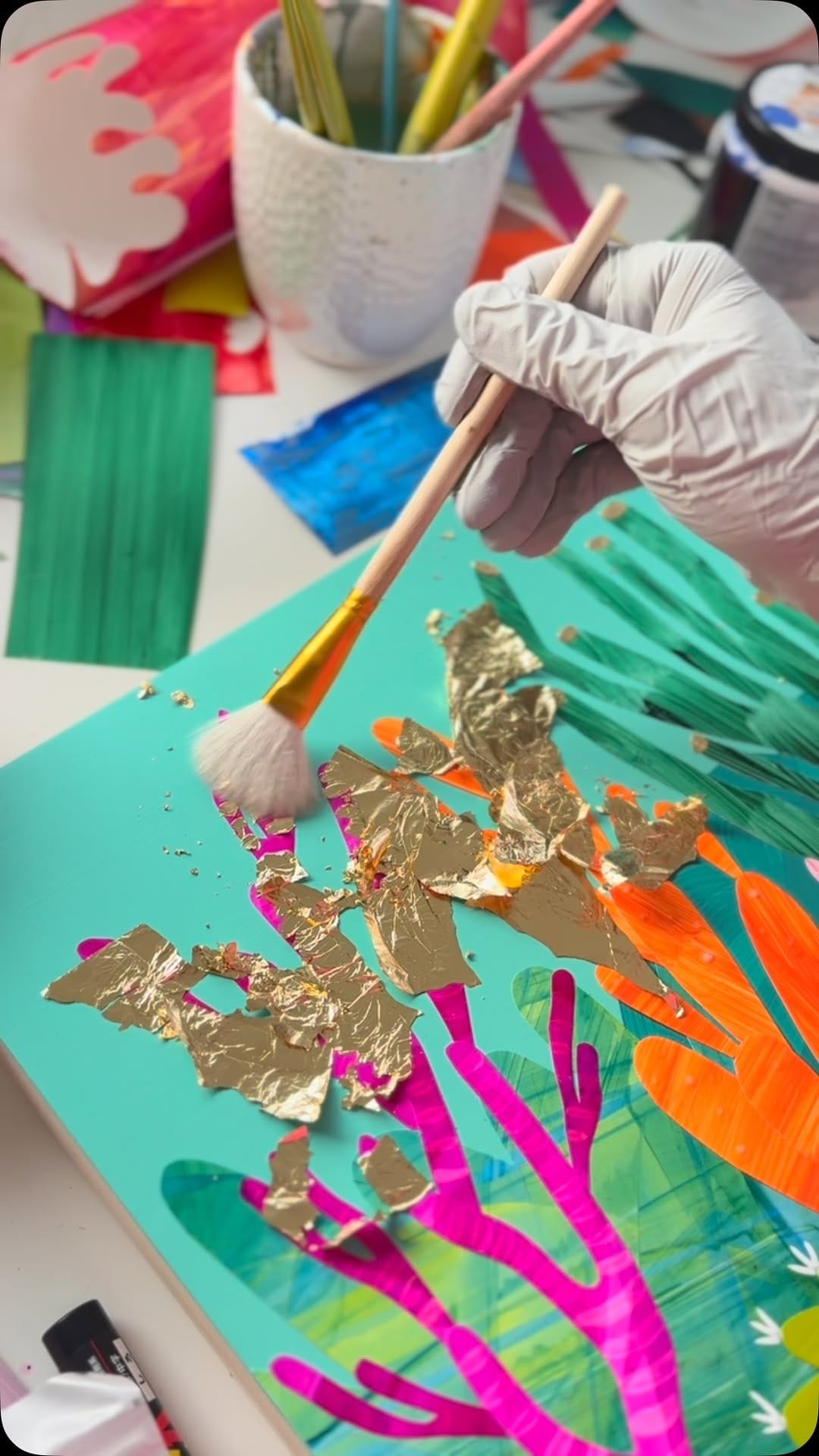 Post 8 by Lana Nguyen | paper collage and abstract art on Instagram (video)