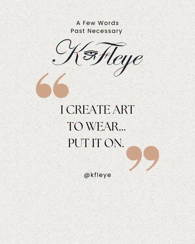 Post 10 by KFLEYE ™ |Artist & Designer on Instagram (video)