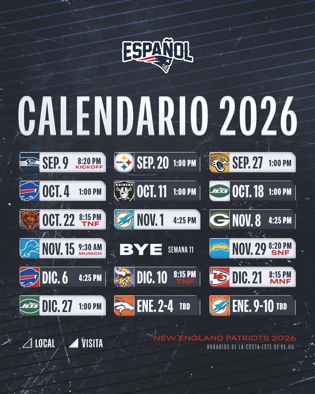 Post 6 by Patriots Español on Instagram (image)