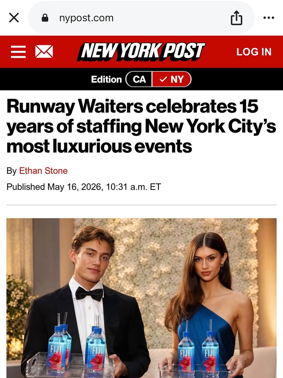 Post 1 by RUNWAY WAITERS Event Staffing Agency on Instagram (image)