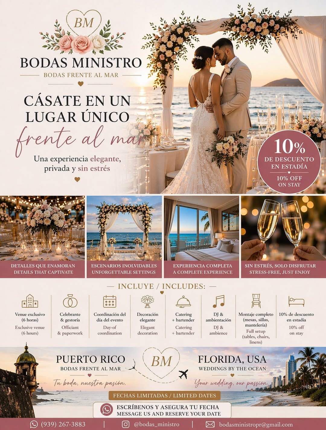 Post 8 by Bodas Ministro👰‍♀️💍🤵‍♂️💕 on Instagram (image)