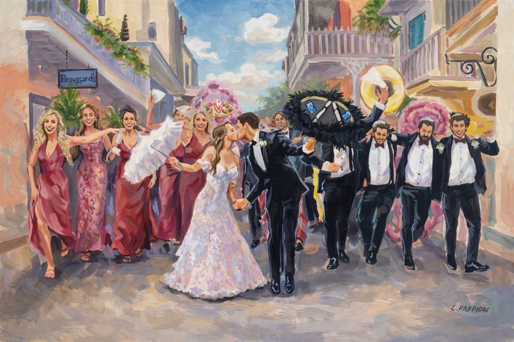Post 2 by Christina Pappion | Live Wedding Painter & Custom Artist on Instagram (carousel)