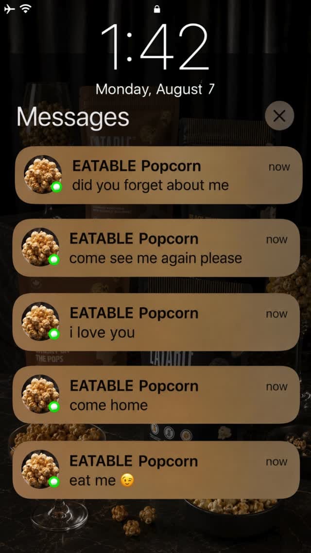 Post 1 by EATABLE™ Elevated Popcorn on Instagram (video)