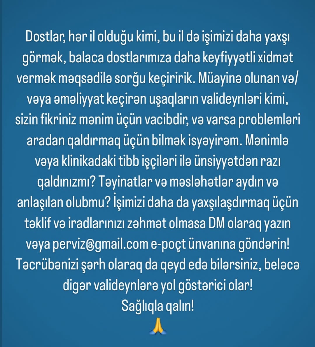Post 9 by Uzm. Dr. Pərviz Hacıyev - Uşaq Uroloqu on Instagram (image)