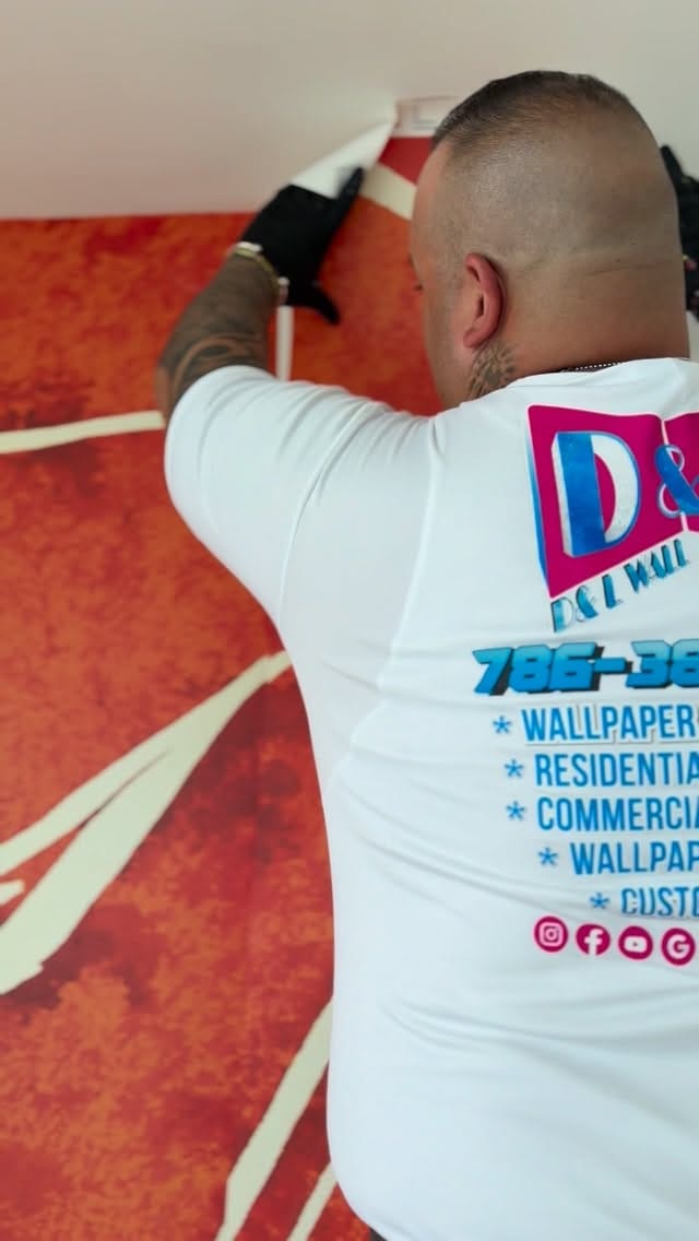 Post 2 by D&L wall design Wallpaper installers  786-389-3914 on Instagram (video)
