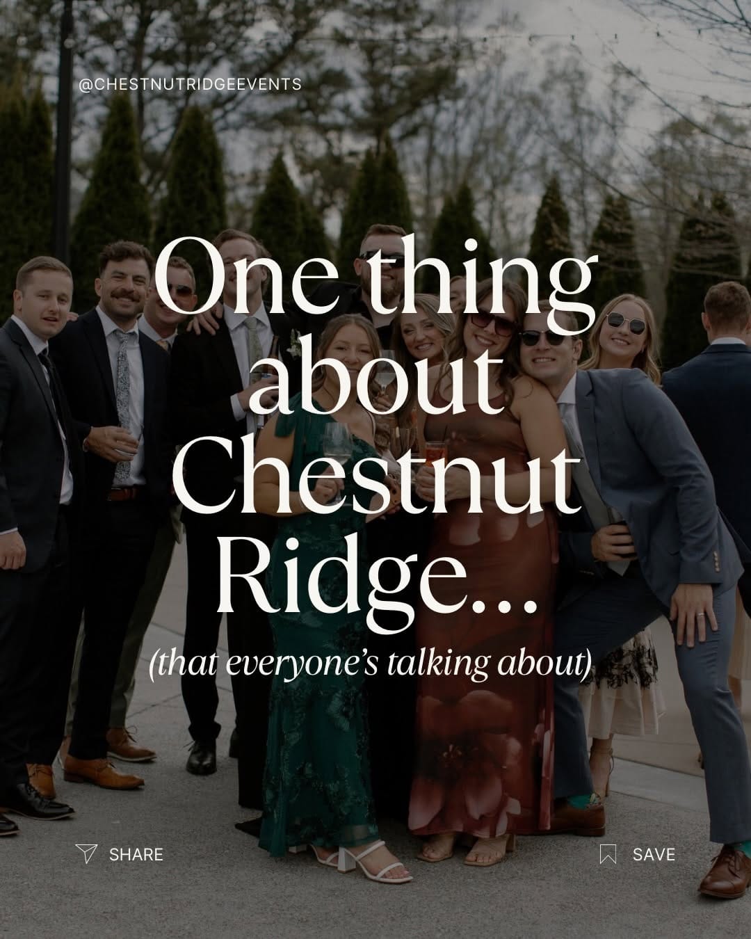 Post 6 by Chestnut Ridge | Wedding Venue on Instagram (carousel)
