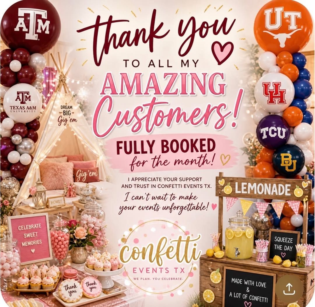 Post 4 by Confetti Events Tx on Instagram (image)