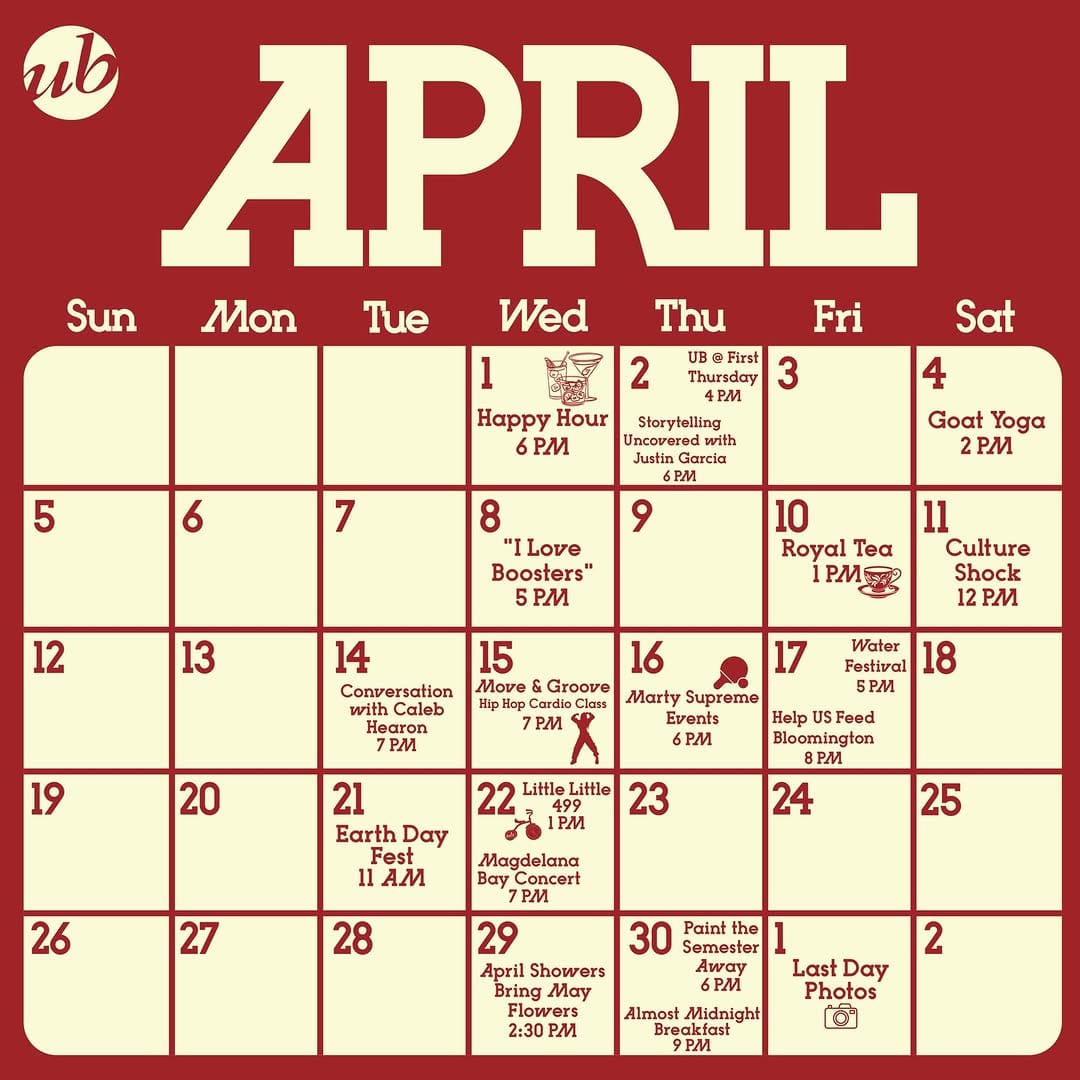 Post 10 by Indiana Memorial Union Board on Instagram (image)