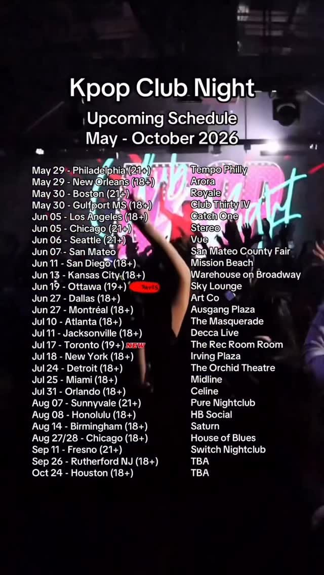 Post 6 by Kpop Club Night on Instagram (video)