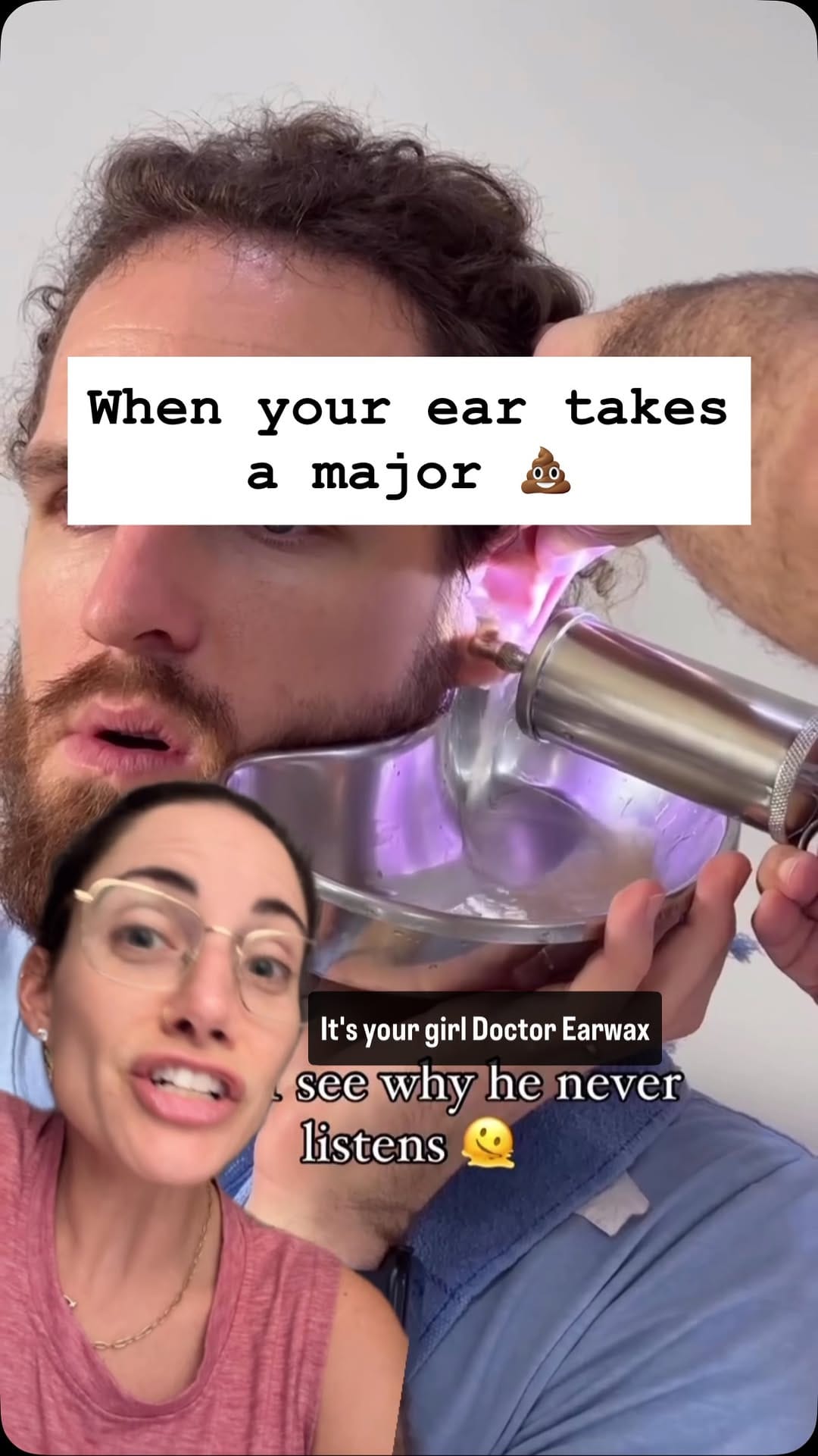 Post 10 by Dr. Emily Taylor (aka Dr. Earwax) on Instagram (video)