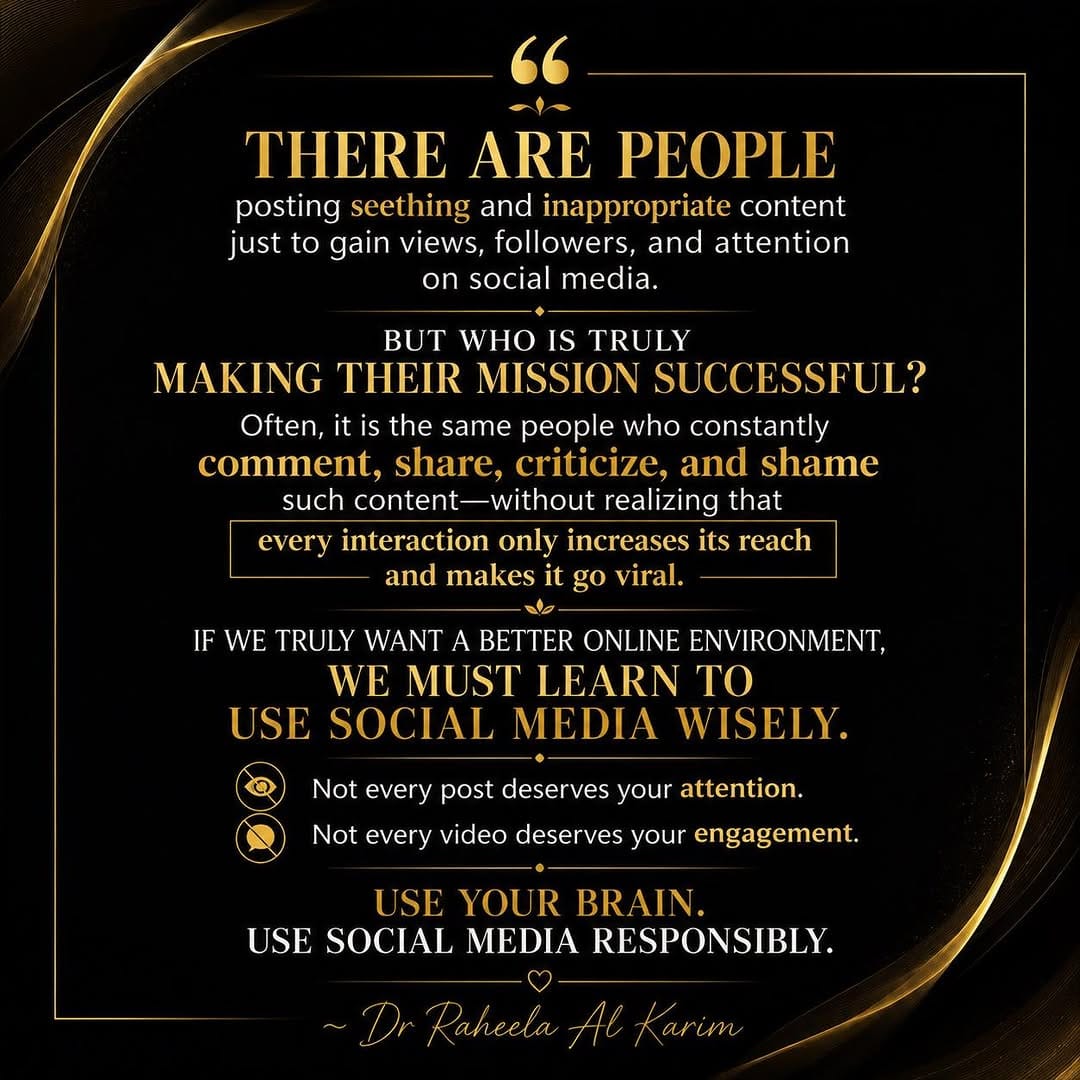 Post 3 by DrRaheela Al Karim on Instagram (image)