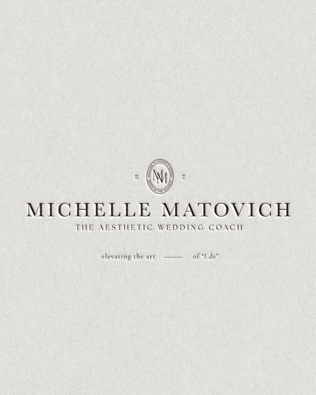 Post 1 by Michelle Matovich | The Aesthetic Wedding Coach on Instagram (image)