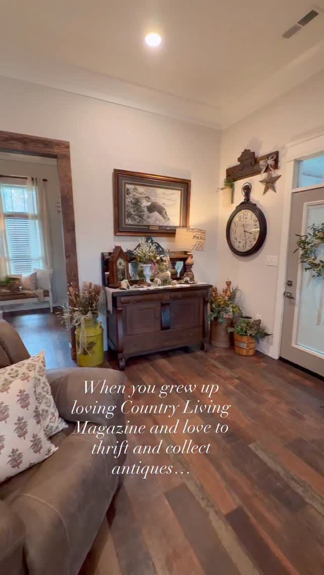Post 10 by Brooke • Country Farmhouse Style • Vintage Decorating Ideas on Instagram (video)