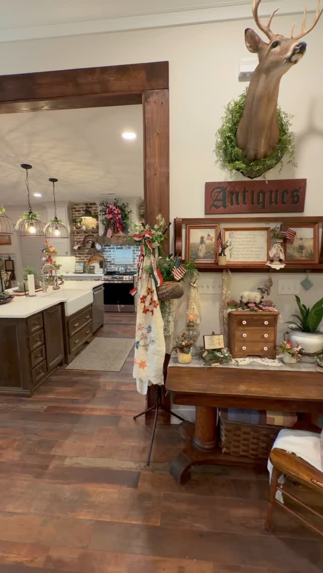 Post 1 by Brooke • Country Farmhouse Style • Vintage Decorating Ideas on Instagram (video)
