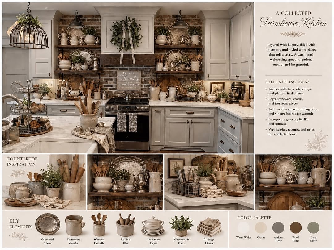 Post 3 by Brooke • Country Farmhouse Style • Vintage Decorating Ideas on Instagram (image)