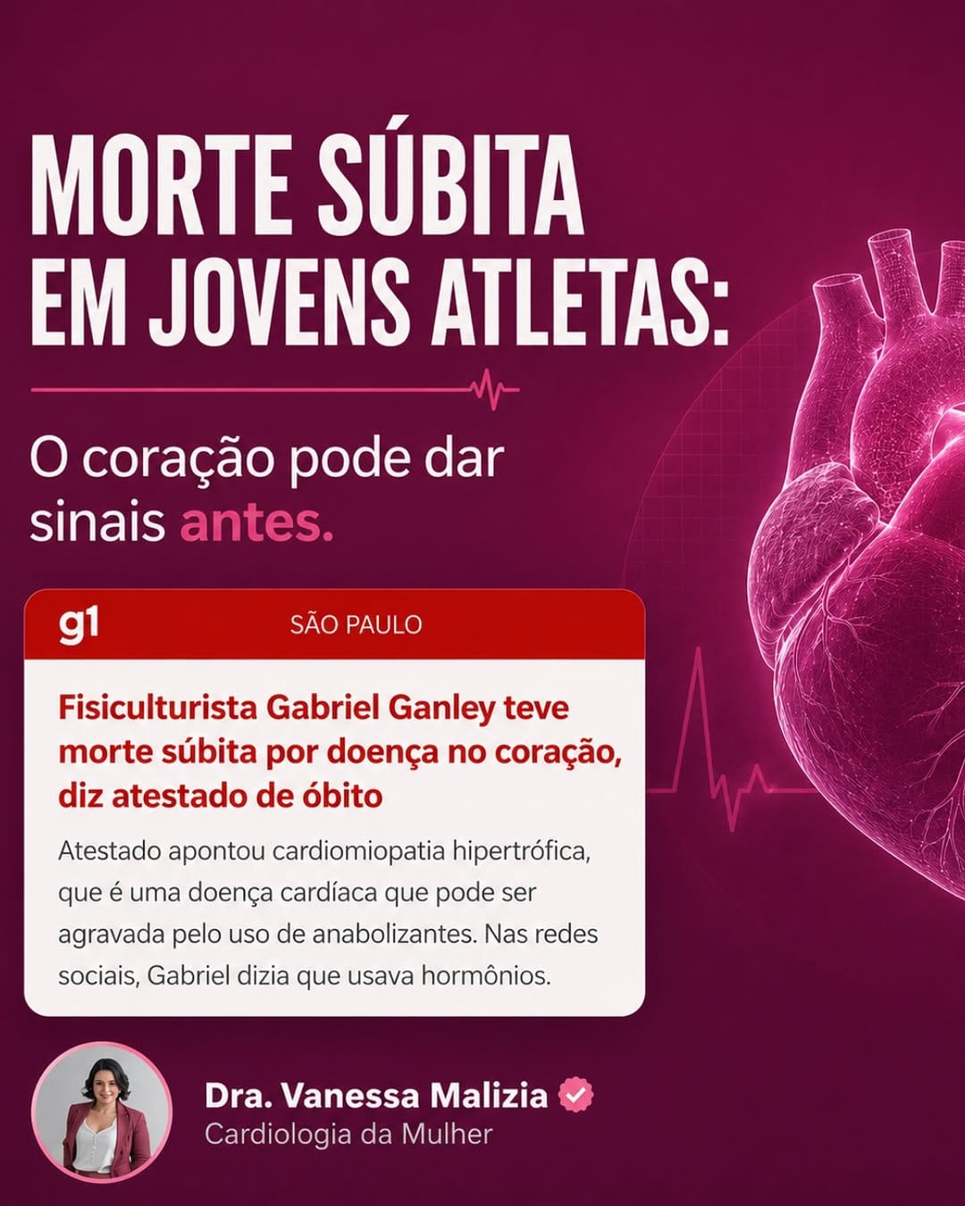 Post 3 by Dra Vanessa Malizia | Coração & Menopausa on Instagram (image)