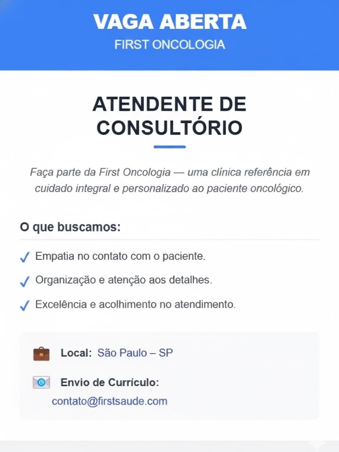 Post 1 by Clínica First on Instagram (image)