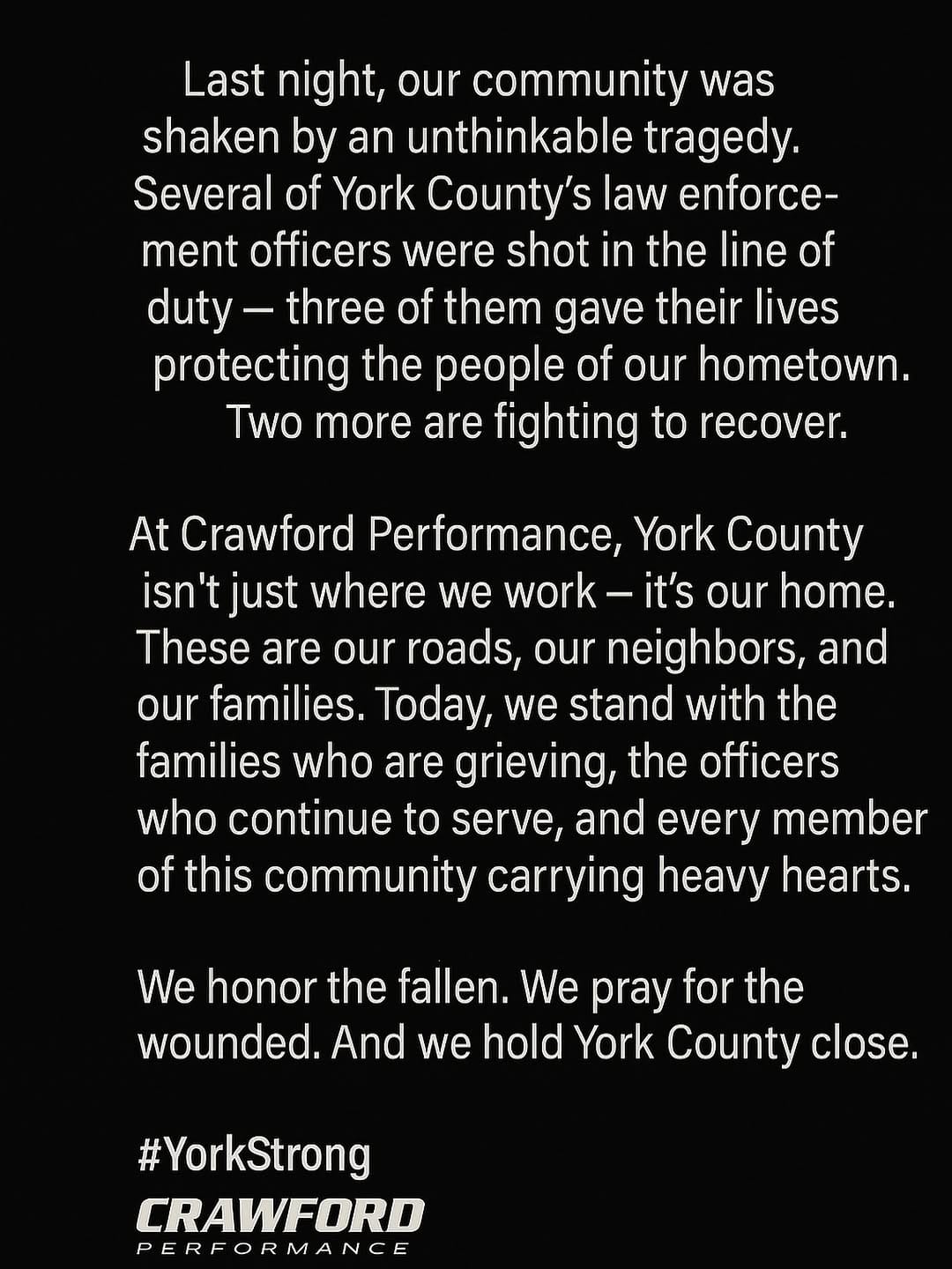 Post 5 by Crawford Performance on Instagram (image)