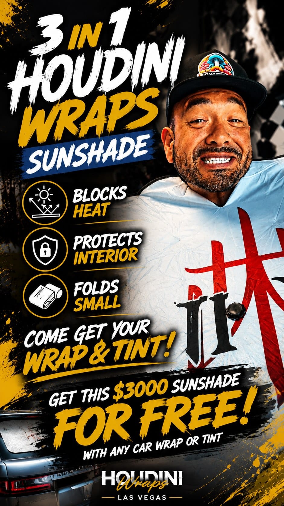 Post 1 by HOUDINI WRAPS 702-426-8081 on Instagram (video)