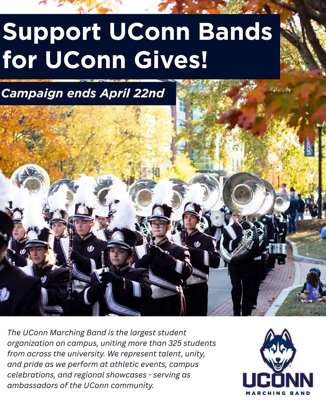 Post 4 by UConn Athletic Bands on Instagram (image)