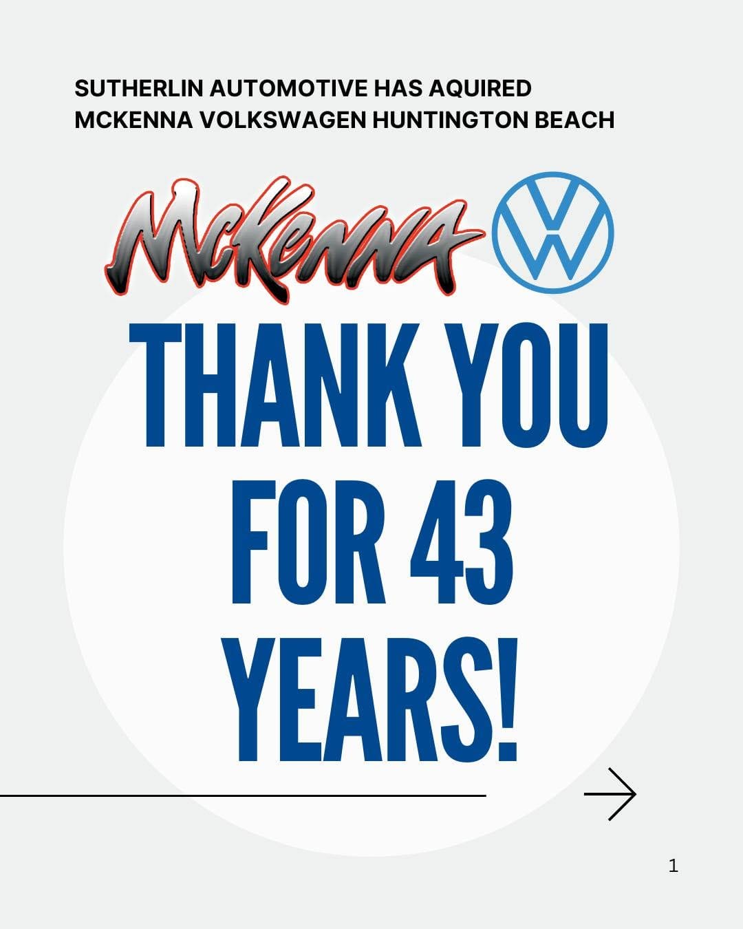 Post 1 by McKenna Volkswagen Huntington Beach on Instagram (carousel)