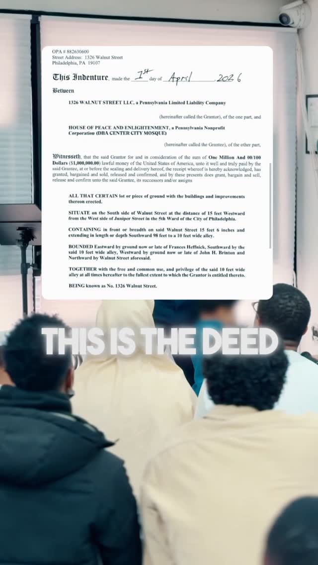 Post 5 by Expanding Center City’s ONLY Mosque 🕌 on Instagram (video)