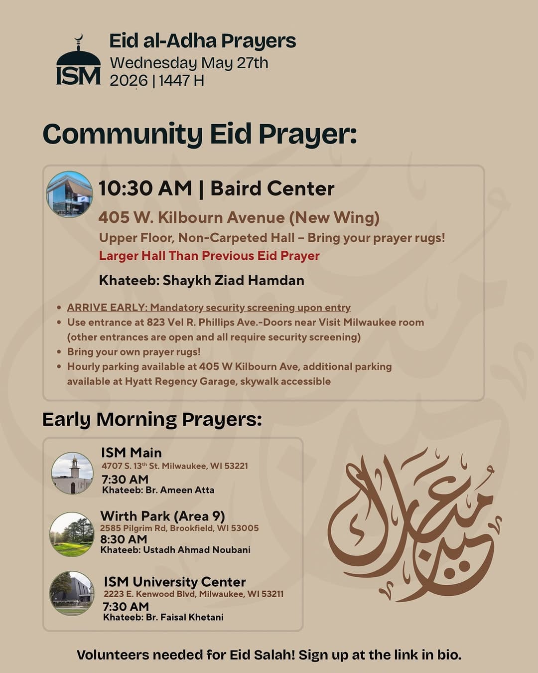 Post 2 by Islamic Society of Milwaukee on Instagram (image)