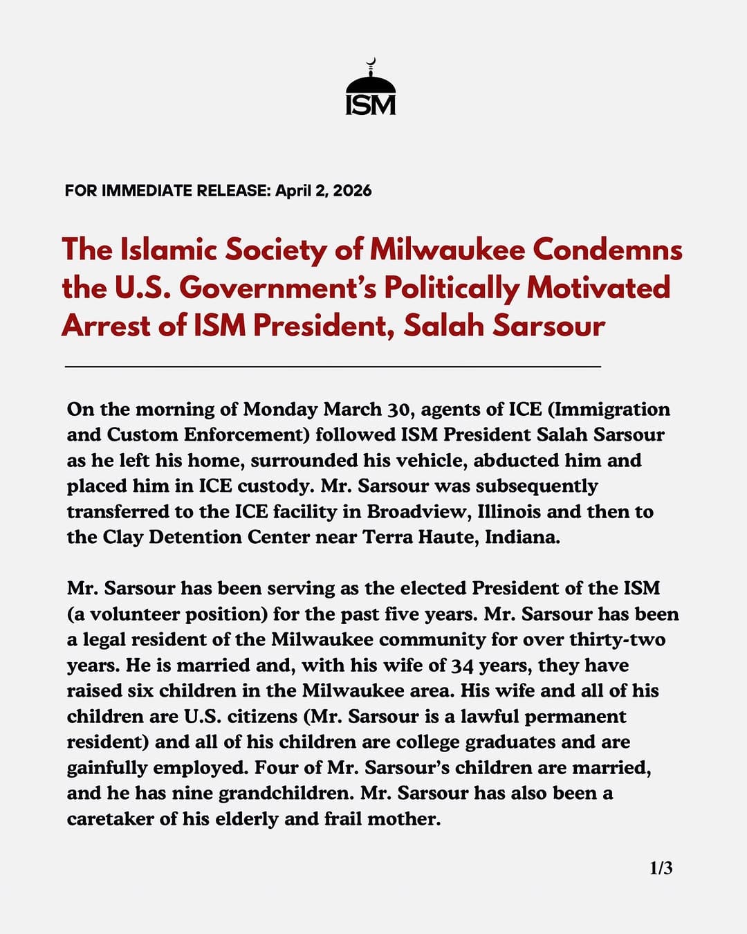 Post 10 by Islamic Society of Milwaukee on Instagram (carousel)