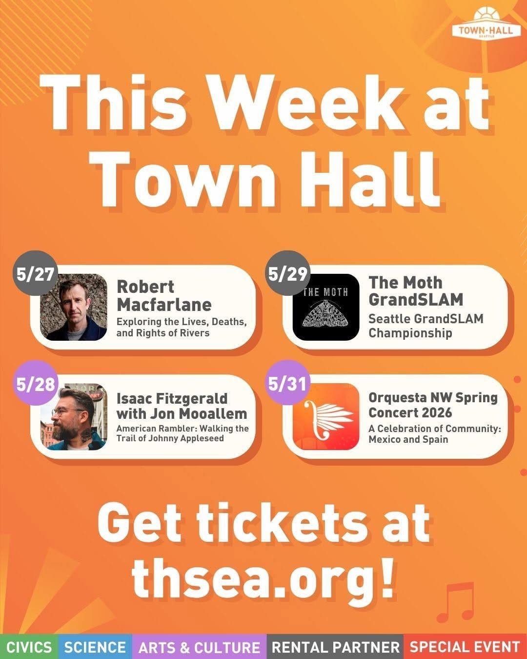 Post 3 by Town Hall Seattle on Instagram (image)