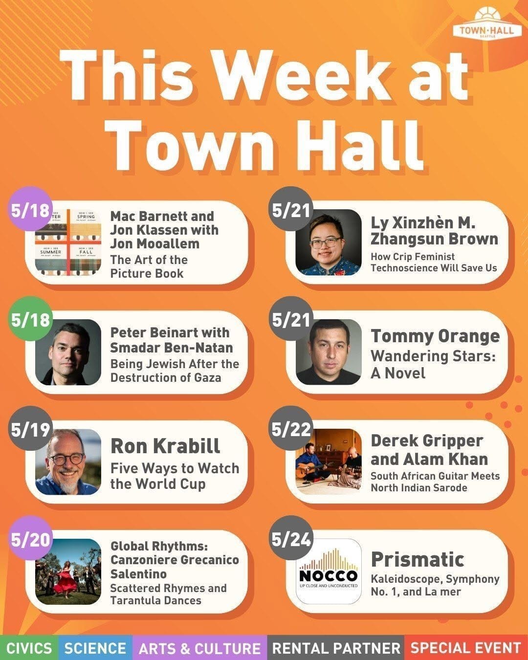 Post 8 by Town Hall Seattle on Instagram (image)