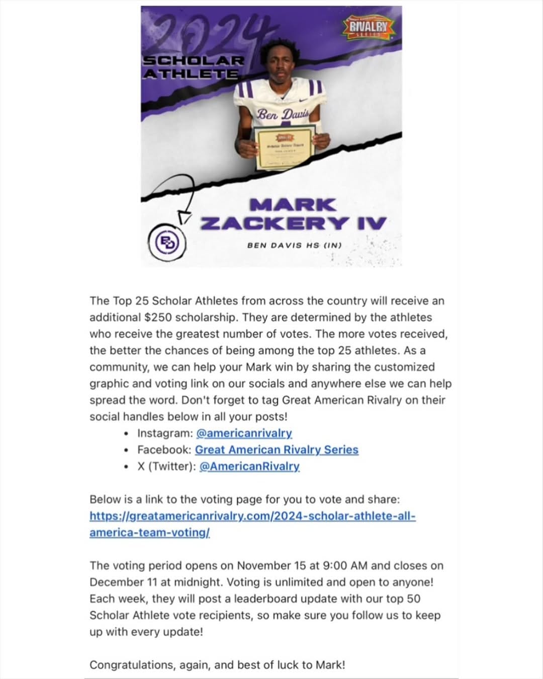 Post 9 by Team Teague on Instagram (image)