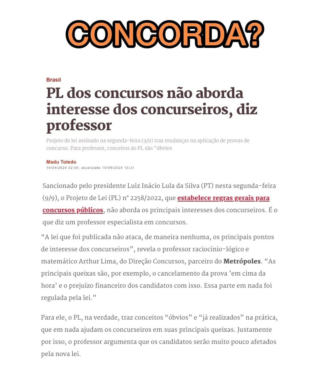 Post 6 by Prof. Arthur Lima on Instagram (image)