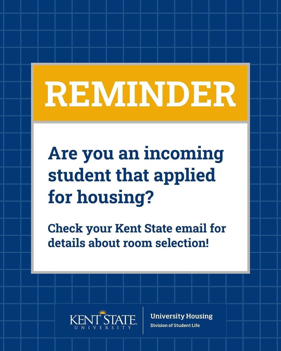 Post 1 by Kent State University Housing on Instagram (image)