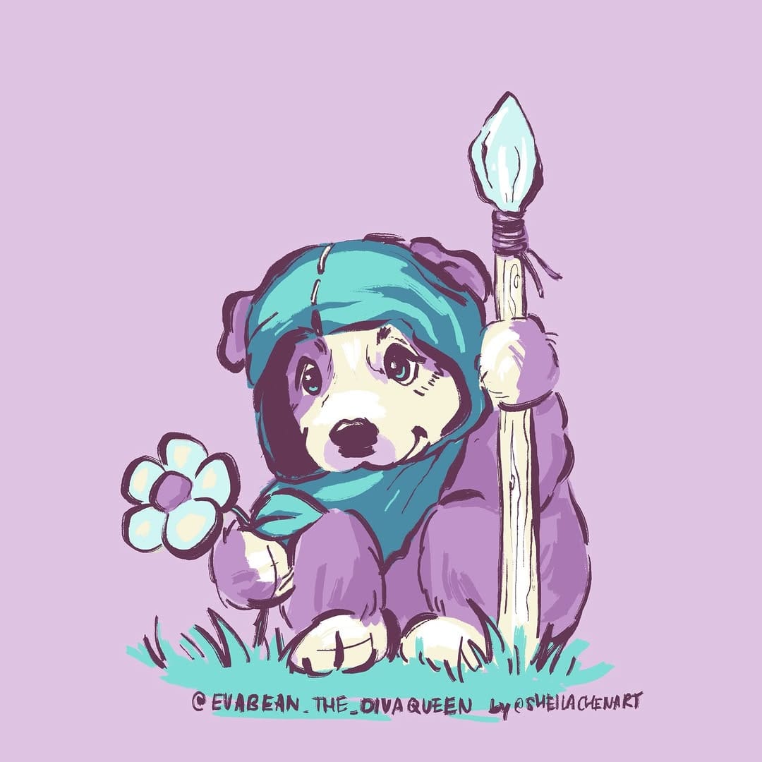 Post 6 by Sheila Chen Art ❂ Pet Portrait Artist on Instagram (carousel)