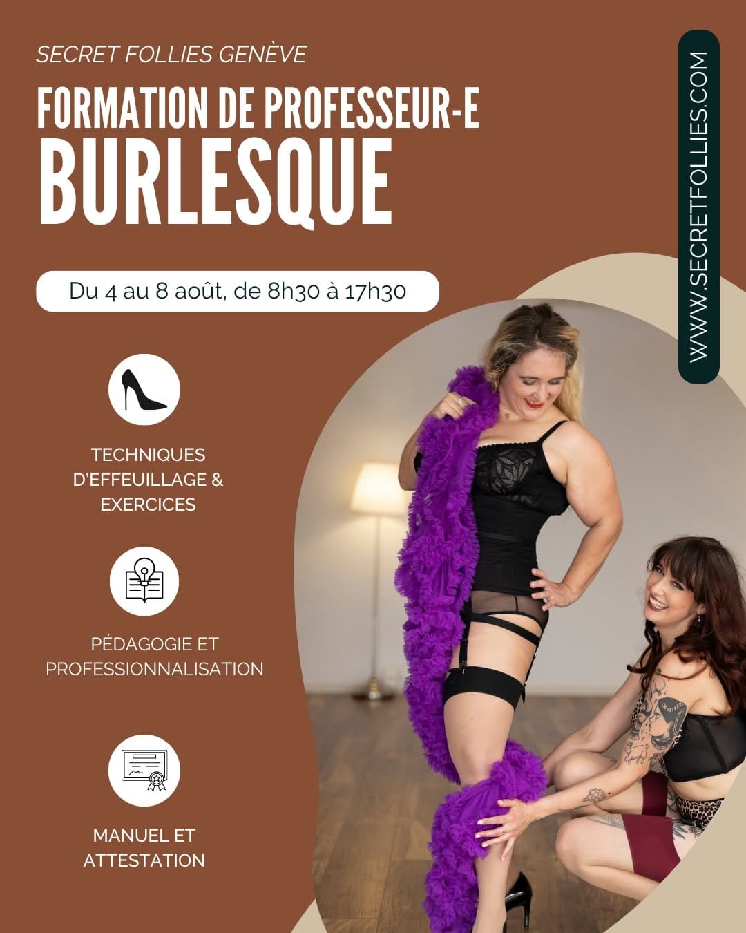 Post 4 by Secret Follies | École de Danse Cabaret & Burlesque on Instagram (carousel)