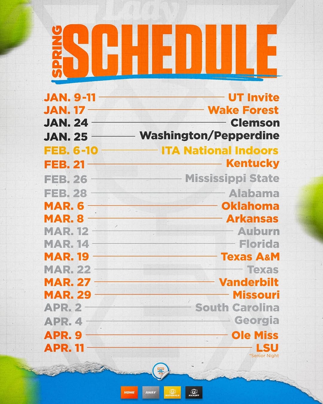Post 10 by Tennessee Women's Tennis on Instagram (image)