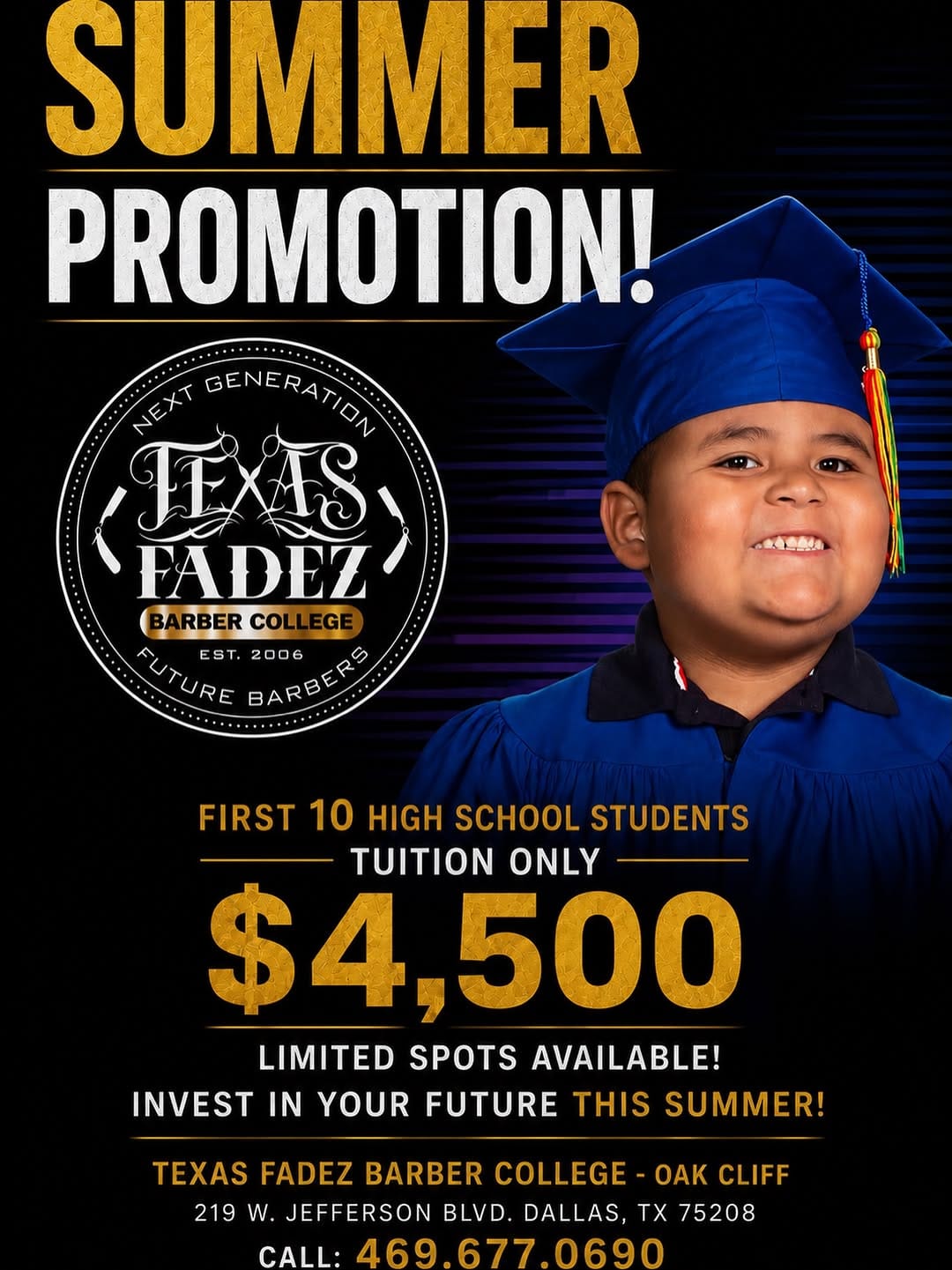 Post 1 by Texas Fadez Barber Academy Inc on Instagram (image)