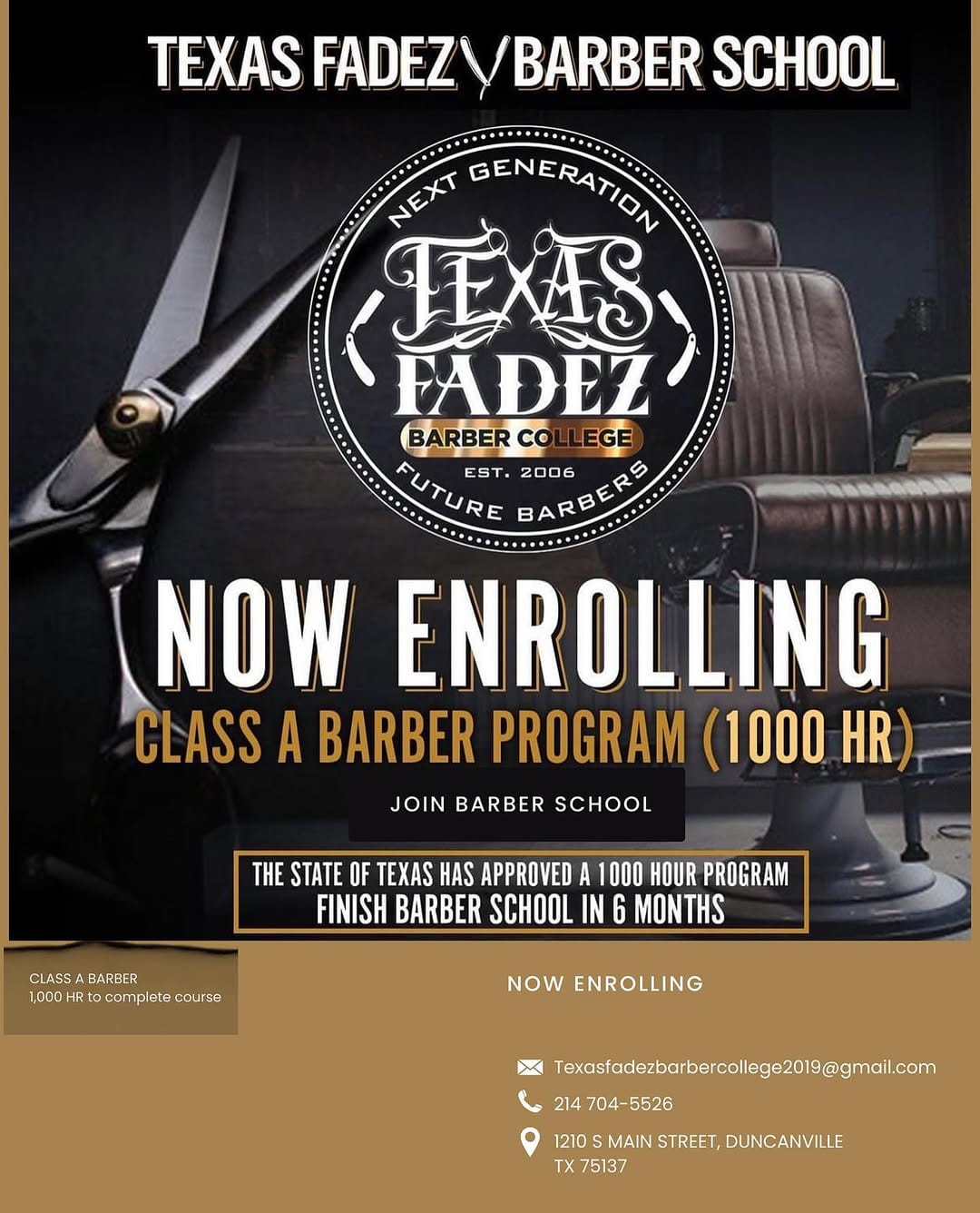 Post 10 by Texas Fadez Barber Academy Inc on Instagram (image)