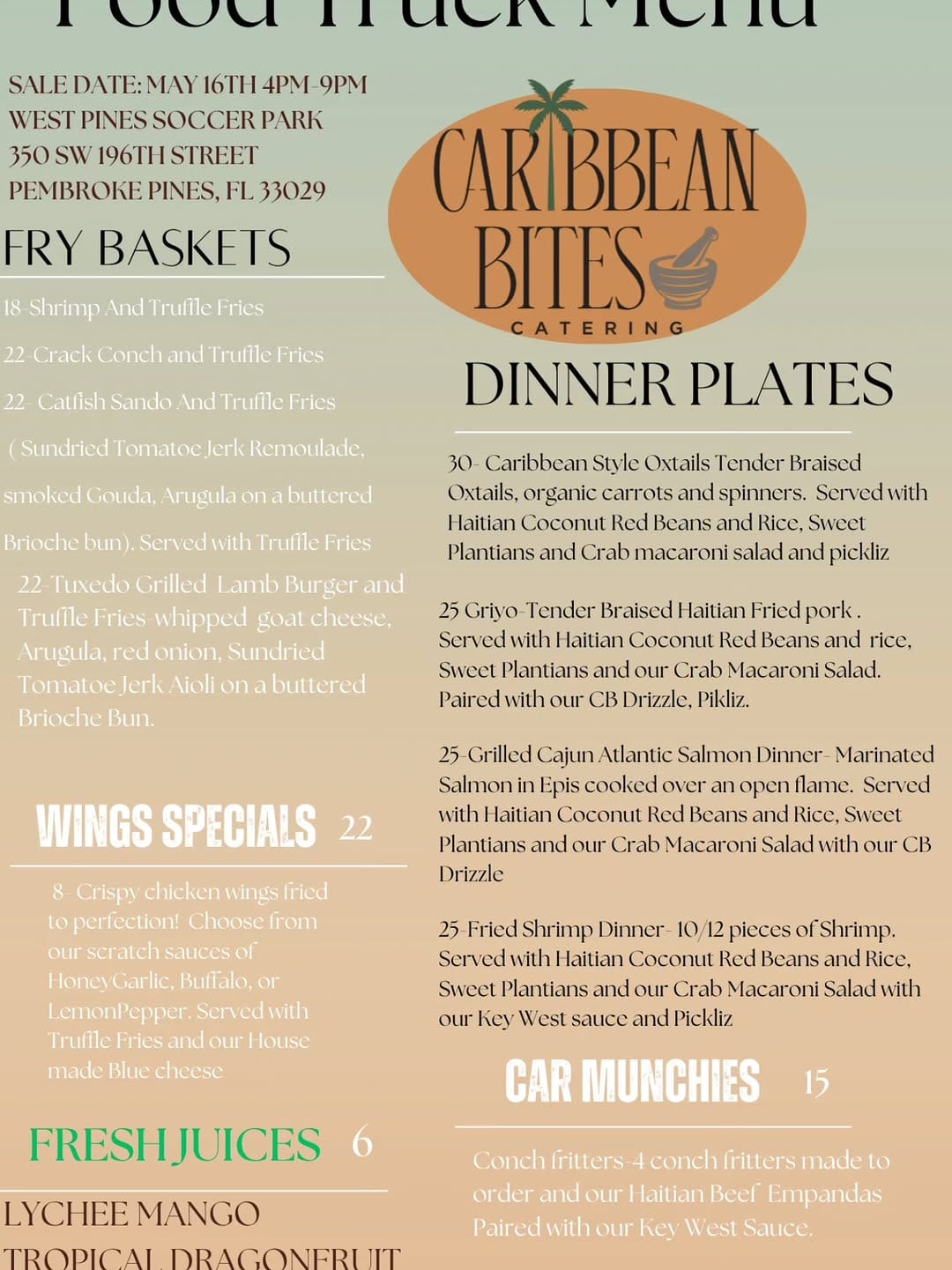 Post 7 by Caribbean Bites Catering| Food Truck on Instagram (image)