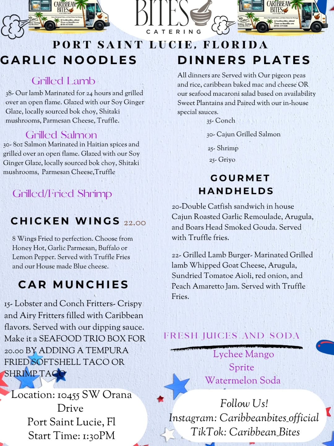 Post 2 by Caribbean Bites Catering| Food Truck on Instagram (image)