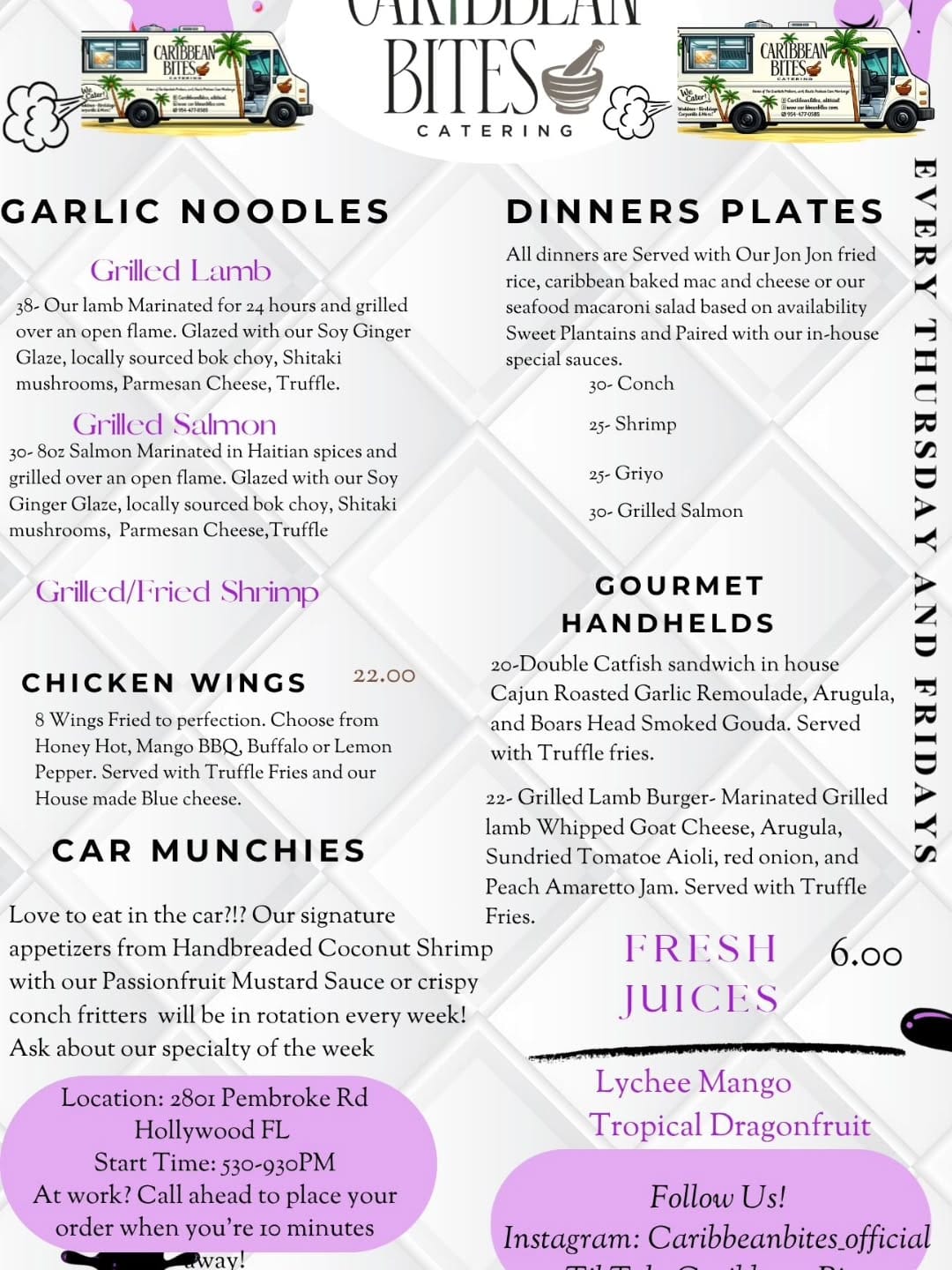 Post 3 by Caribbean Bites Catering| Food Truck on Instagram (image)