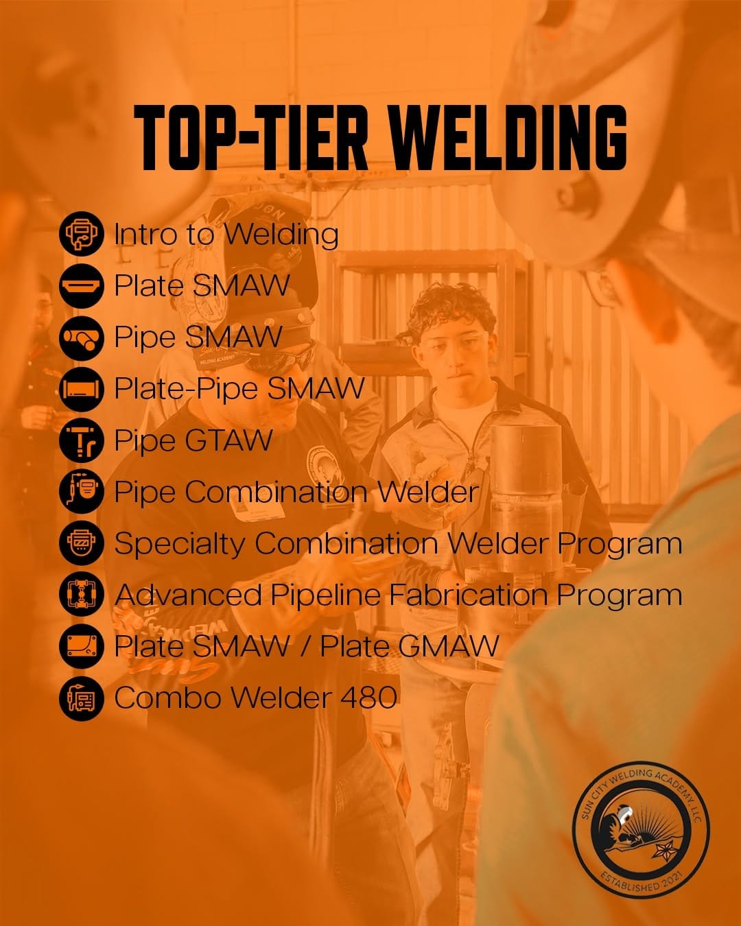 Post 3 by SUN CITY WELDING ACADEMY on Instagram (image)