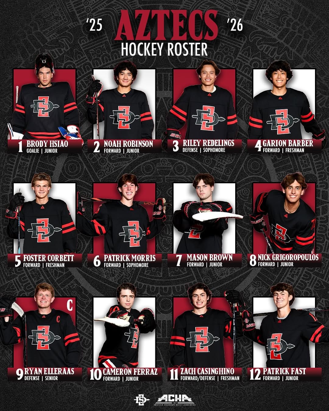 Post 9 by San Diego State Ice Hockey on Instagram (carousel)